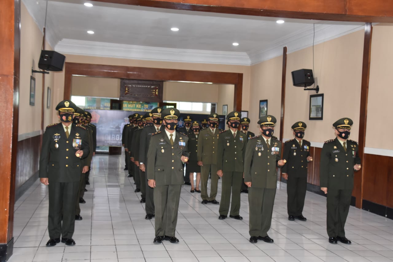 HUT TNI Ke-75, Prajurit Korem 073/MKT Laksanakan Upacara Secara Virtual 